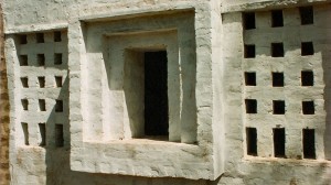 Detail of window and brick jali